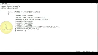 Java Swing class ToolTip CodeLearning