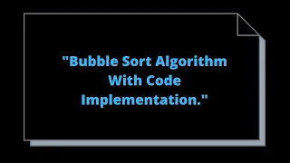 Bubble Sort Algorithm Code in Python Data Structures and Algorithms Episode