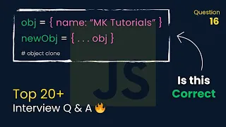 How to Clone Object Top 20 JavaScript Interview Questions