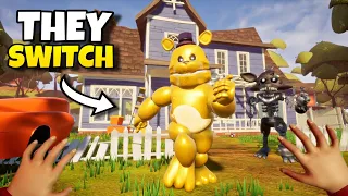 Hello Neighbor But The Animatronics SWITCH Everytime I Die