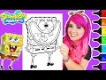 SpongeBob SquarePants Coloring Page Ohuhu Paint Markers