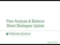August 2025 Peer Analysis and Balance Sheet Strategies Update
