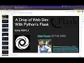 A Drop of Web Dev with Python s Flask using REPL it