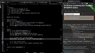 How to Assert Iframe Text Tutorial Selenium TestNG Java