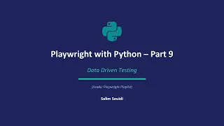 Playwright with Python 11 Data Driven Testing