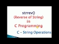strrev function in c programming with example