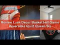 Review Lush Decor Basketball Game Reversible Quilt Queen Size 5 Piece Set Black Orange