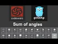 Codewars Sum of angles in Go Golang