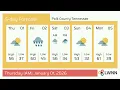 Weather in Polk County Tennessee - Thursday Jan 01 2026