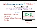Data Structure Practical No-4 Sort an array using Bubble Sort DSU 22317 MSBTE