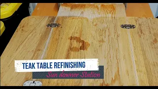 Teak Cockpit Table Restoration