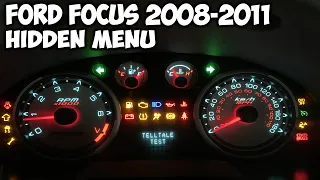 Ford Focus 2008-2011 Hidden Menu Digital Tachometer Test Mode