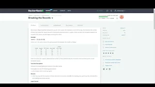 Breaking the Records - Hacker Rank Easy
