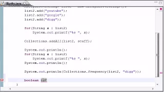 Intermediate Java Tutorial 13 frequency disjoint