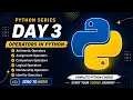 Python Series Day 3 Operators in Python Explained Arithmetic Assignm Python for Beginners