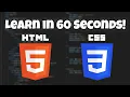 Learn HTML CSS in 60 Seconds Beginner