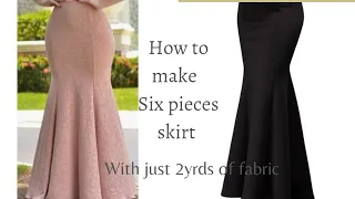 just 2 yards of fabric easiest way to cut six pieces skirt 