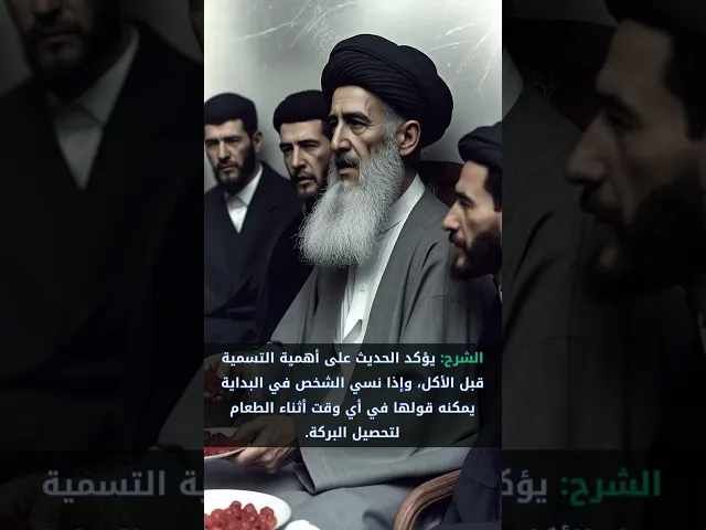 ⁣التسمية قبل تناول الطعام #المنبر_عَبرة_وعِبرة  #الامام_الصادق_عليه_السلام #وسائل_الشيعة_الحر_العاملي