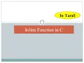 65 Inline Function in C In Tamil