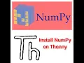 Install NumPy on Thonny numpyonthonny