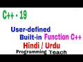 Built-in and user-defined function void functions details with example Hindi Urdu c c plus plus