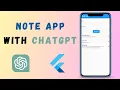 I Created Note App in Flutter with ChatGPT - ChatGPT Tutorial