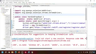 How to resolve SessionNotCreatedException while working with selenium