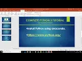 Install Python with Pycharm and Anaconda