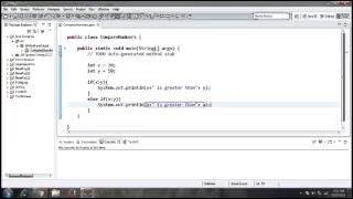 compare two numbers using if else in Java