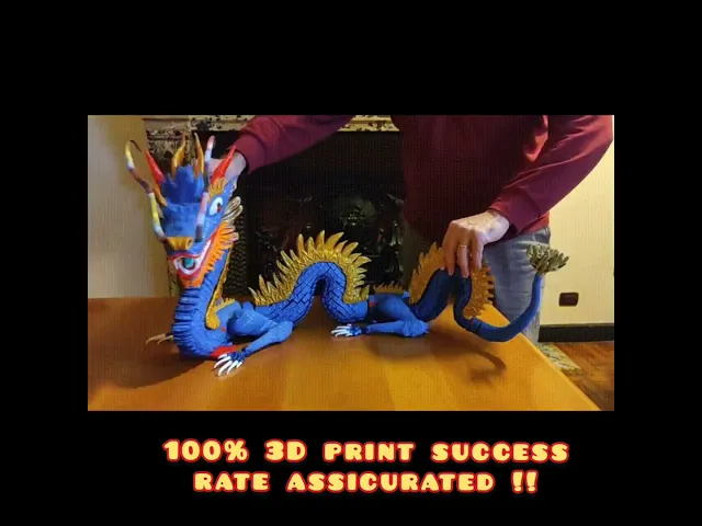Tian Long å¤©é¾ ā Ultimate 970 Parts Articulated Dragon - Extreme 3D Printing Challenge video thumbnail