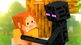 エンダーマンと雨宿りの木｜トゥルーエンディング🌱The Enderman and the Shelter Tree | The True Ending💗Minecraft Animation
