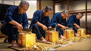  How Billions of Gold Leaf made by Japanese Artisan - Art of Gold Beating - Japan Factory Process