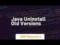 java uninstall old versions