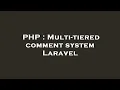 PHP Multi-tiered comment system Laravel