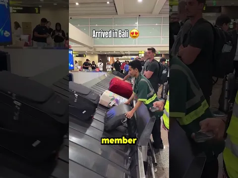 this staff member was making sure the bags were handled carefully