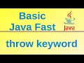 Throw exception object for exception handling - Basic Java Fast 44