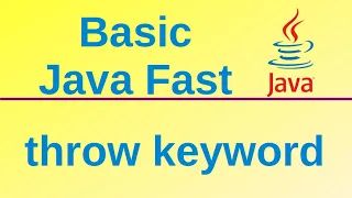 Throw exception object for exception handling - Basic Java Fast 44