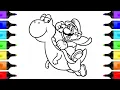 Super Mario and Yoshi Coloring Pages Super Mario Coloring Book s