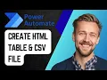 How to Create HTML Table CSV File Using Power Automate Step-by-Step Tutorial 2025