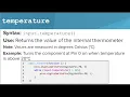 micro bit - temperature command