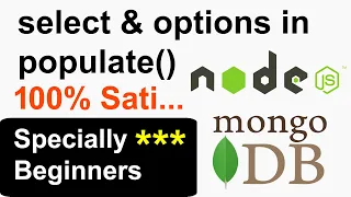 select options in Populate in Node JS Mongoose and MongoDB - Relationship with populate Node JS