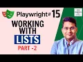 Playwright Tutorial - Working with Lists in Playwright Part 2