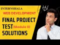 Internshala Web development Final Project test Answers Final project test solutions 2023