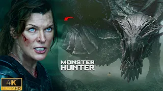 milla jovovich u0026 tony jaa final fight scene monster hunter 2020 