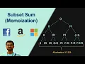 Subset Sum Problem using Memoization