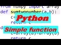 Python simple function sum two number sum arrays