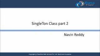 Java SingleTon Class Part-2