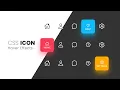 CSS Icon Hover Effects Animated Menu Indicator using CSS Javascript