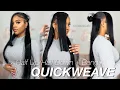 HOW TO DIY HALF UP HALF DOWN BANG QUICKWEAVE NO LEAVEOUT Detailed Tutorial
