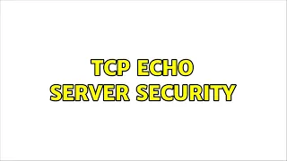 TCP echo server security